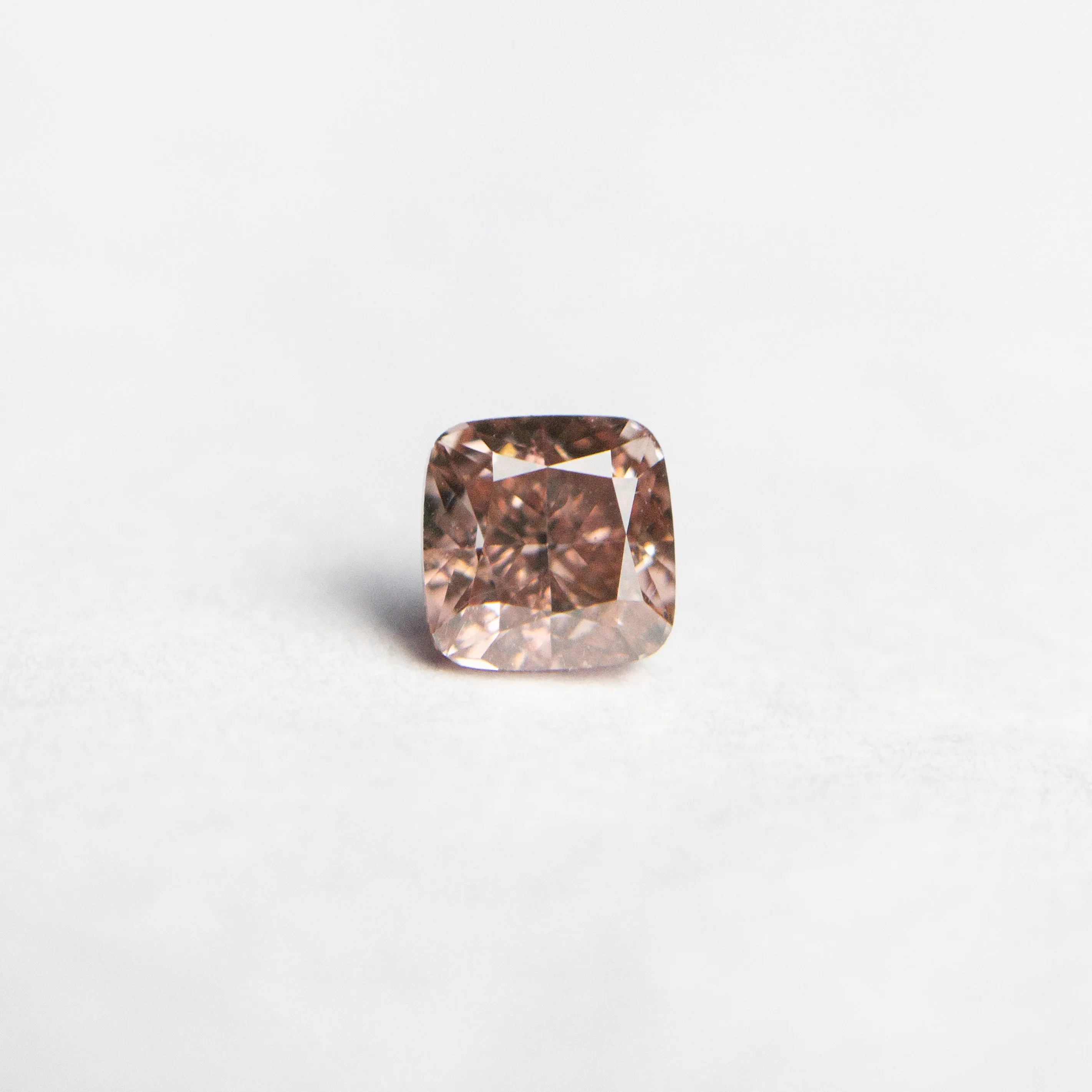 0.31ct 3.57x3.54x2.57mm GIA SI1 Fancy Deep Brownish Orangy Pink Cushion Brilliant  24105-01