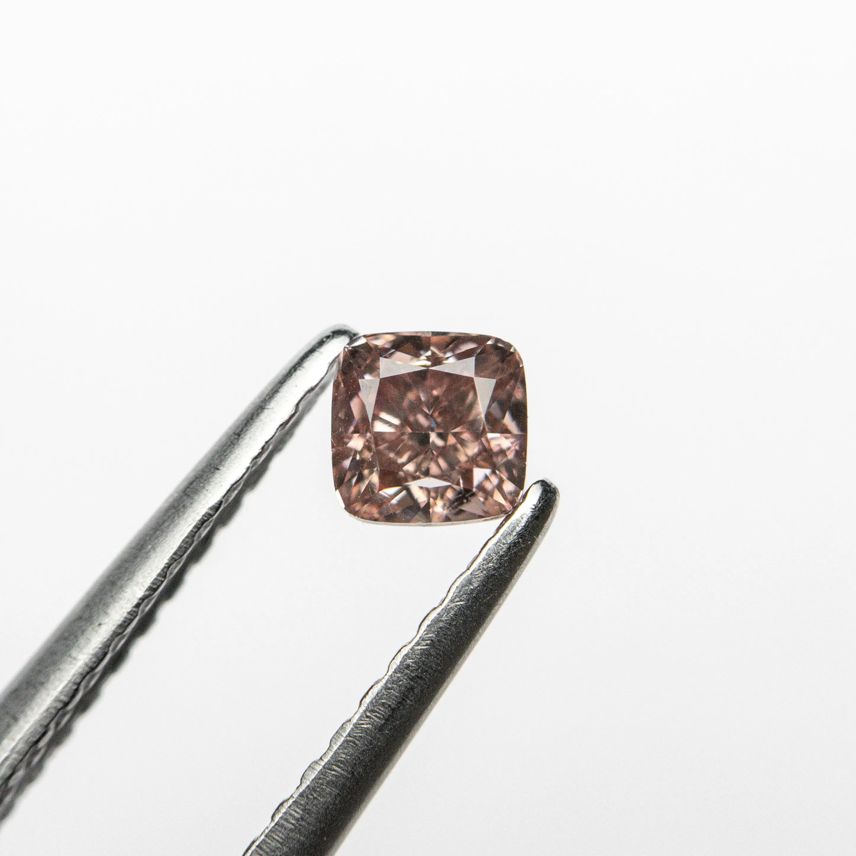 0.31ct 3.57x3.54x2.57mm GIA SI1 Fancy Deep Brownish Orangy Pink Cushion Brilliant  24105-01