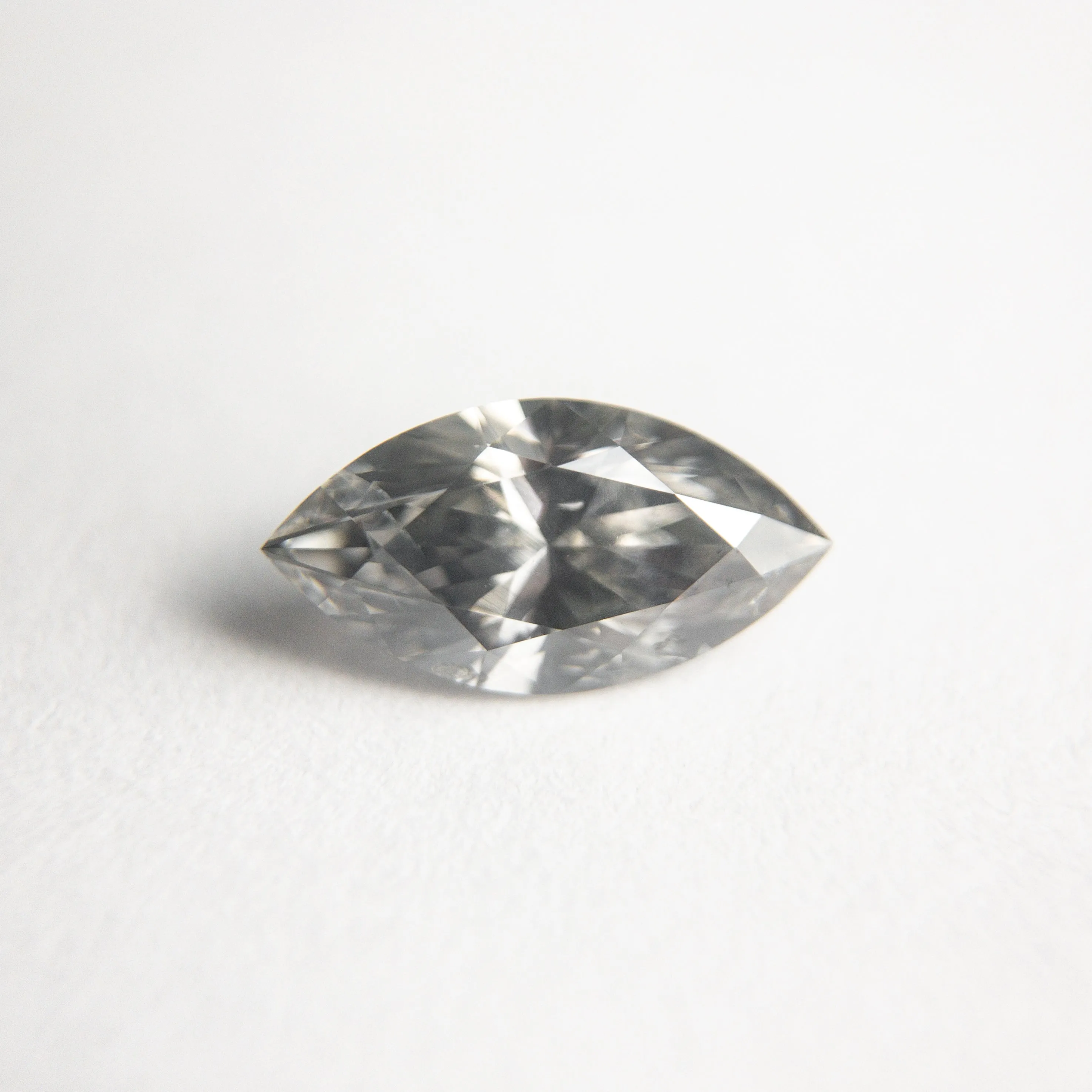 0.71ct 8.81x4.61mm SI2 Fancy Dark Grey Marquise Brilliant 18717-01