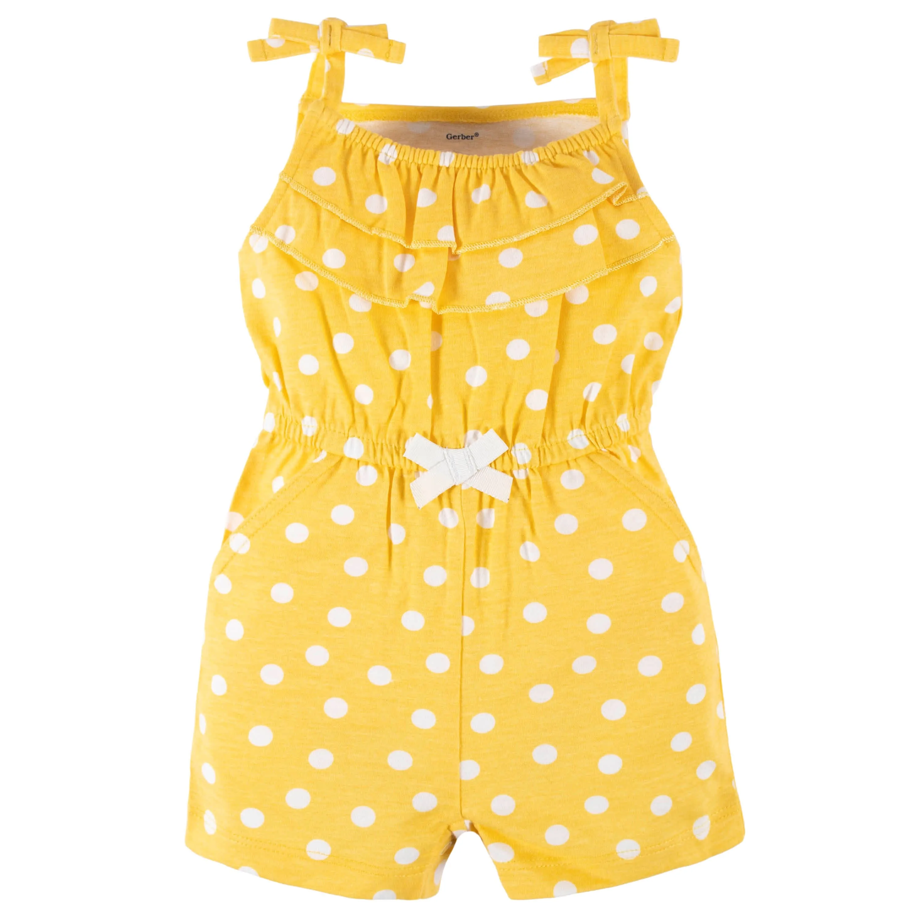 2-Pack Baby & Toddler Girls Bee Garden Tank Rompers