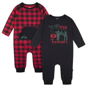 2-Pack Baby Boys Explore Rompers