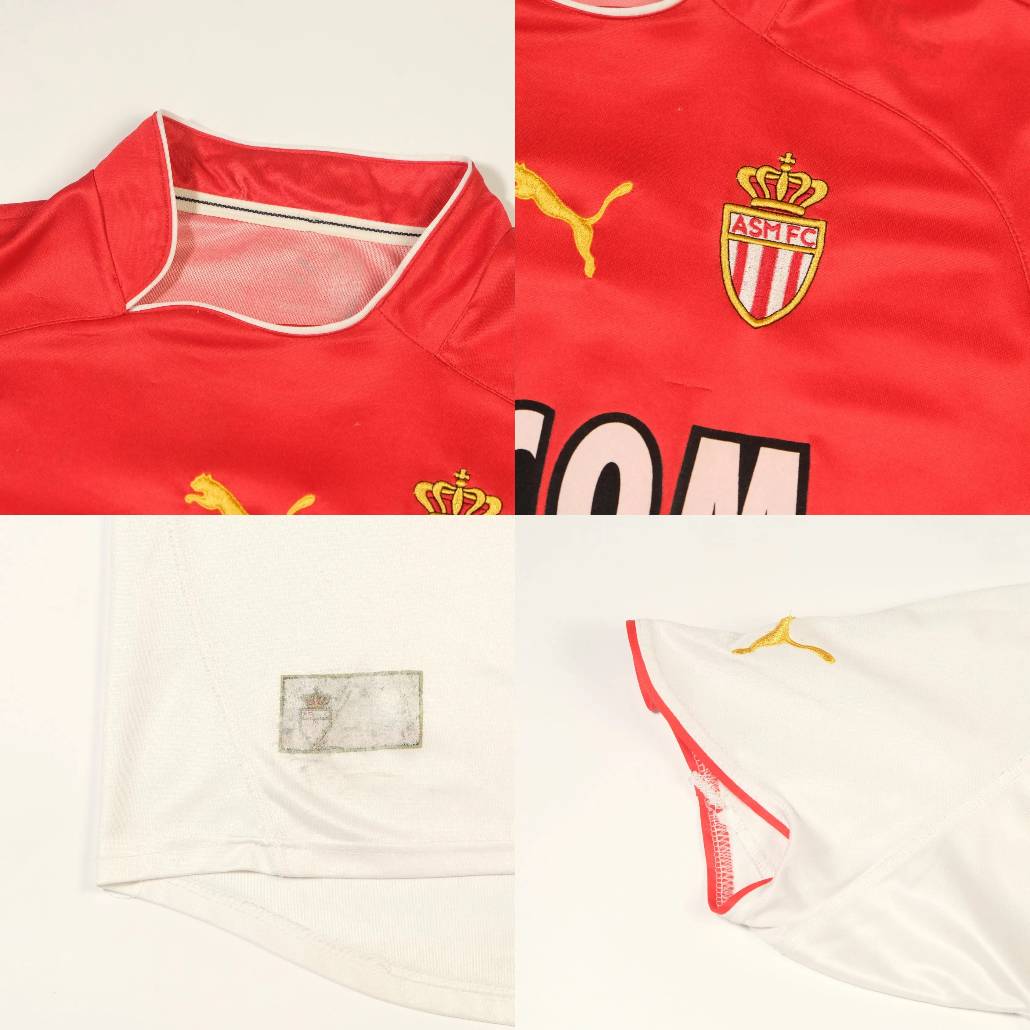 2003/04 AS MONACO HOME SHIRT PUMA EVRA (S/