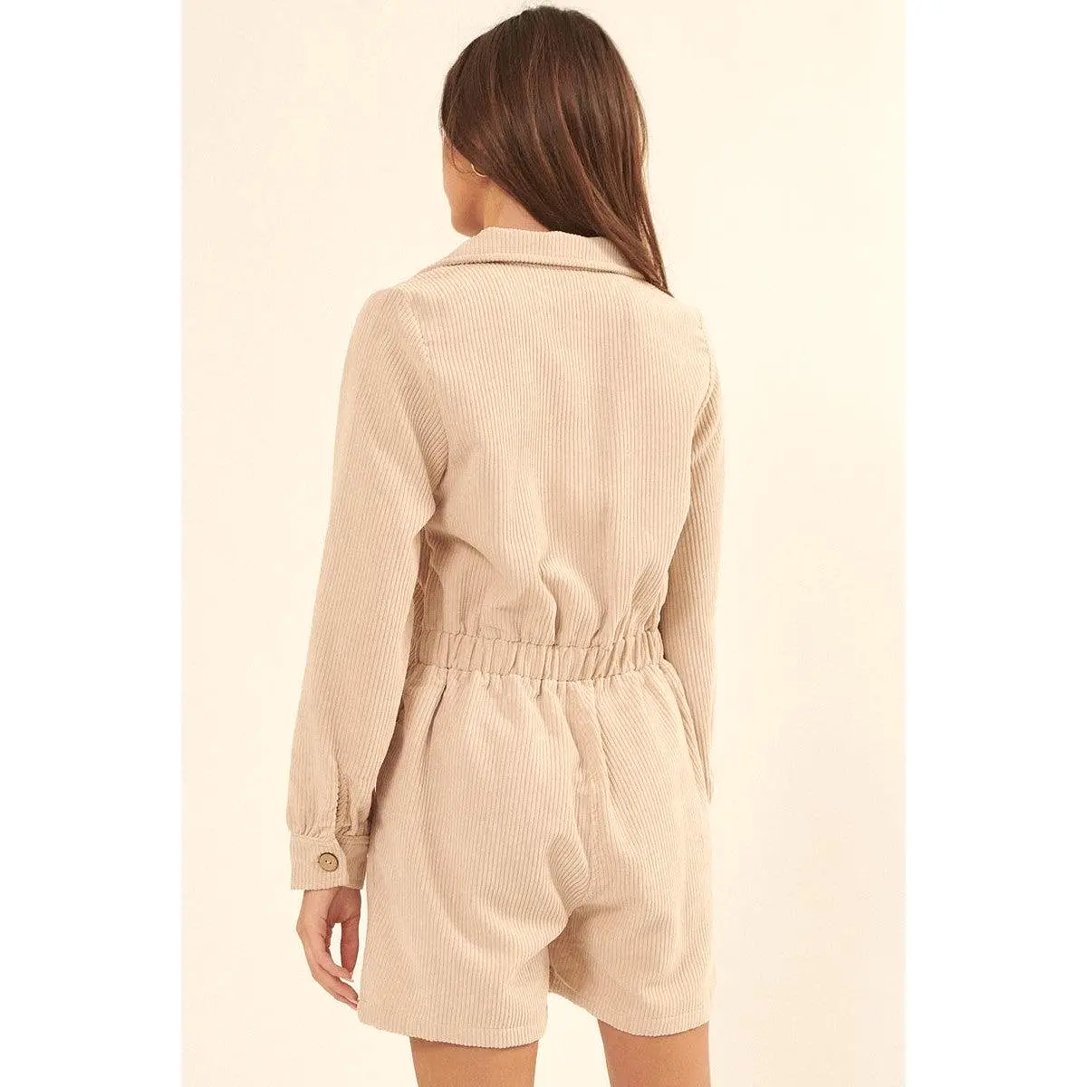 A Woven Corduroy Romper