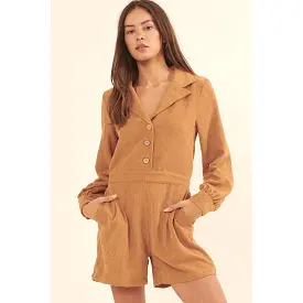 A Woven Corduroy Romper