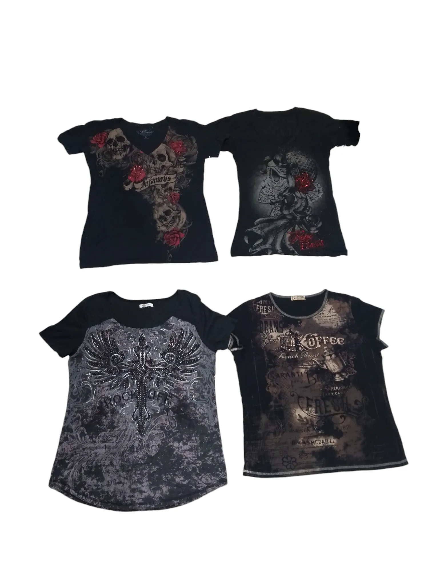 Affliction style t-shirts - 13 pcs - 8/10/24