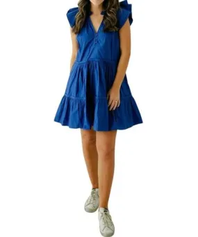 Anna Cate Aimee Mini Dress In Royal