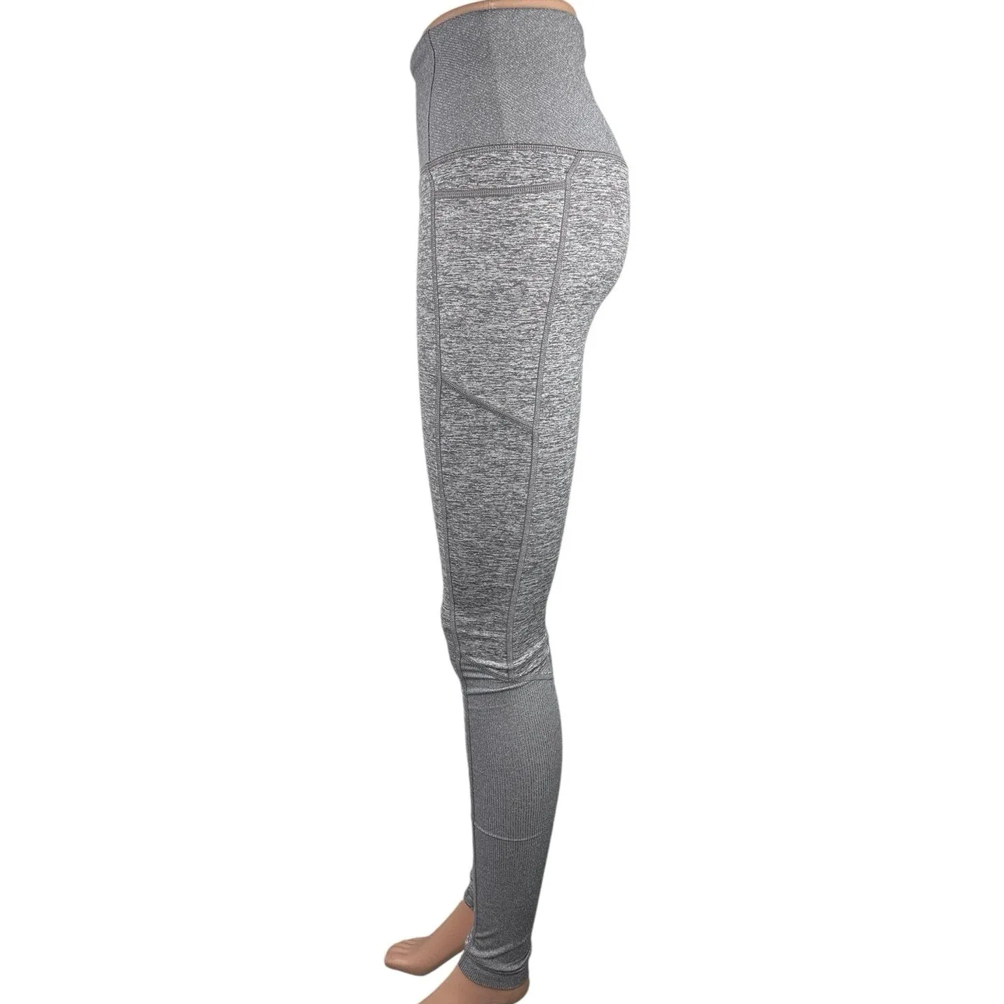 Athleta Gray Heathered High Rise Pull On Workout Athletic Leggings Pants Size XS