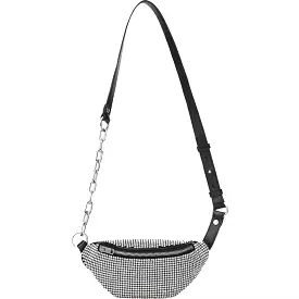 Attica Mini Rhinestone Fanny Pack, White