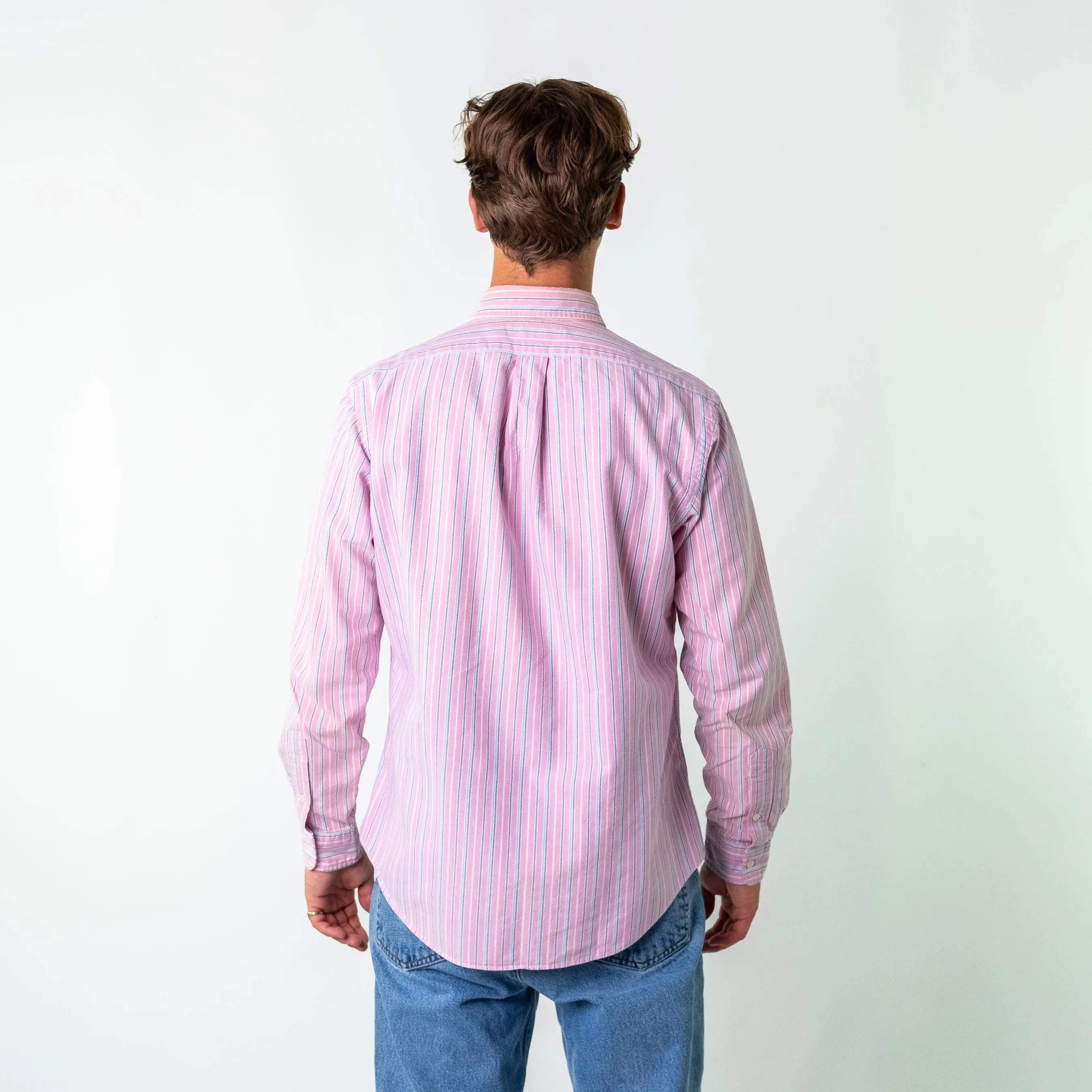 Baby Pink 90s Polo Ralph Lauren Longsleeve Casual Shirt (L)