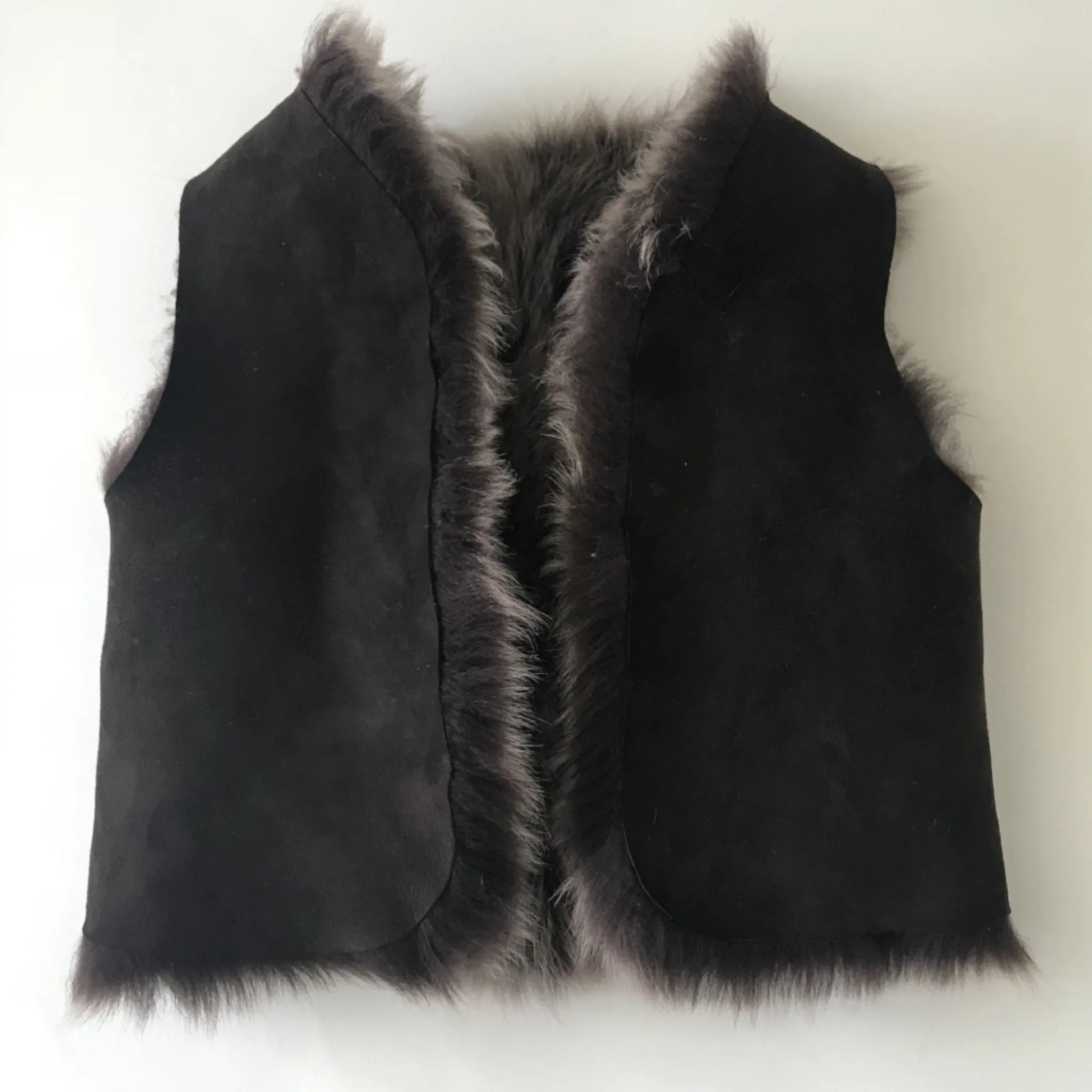 Belle Enfant Brown Sheepskin Gilet