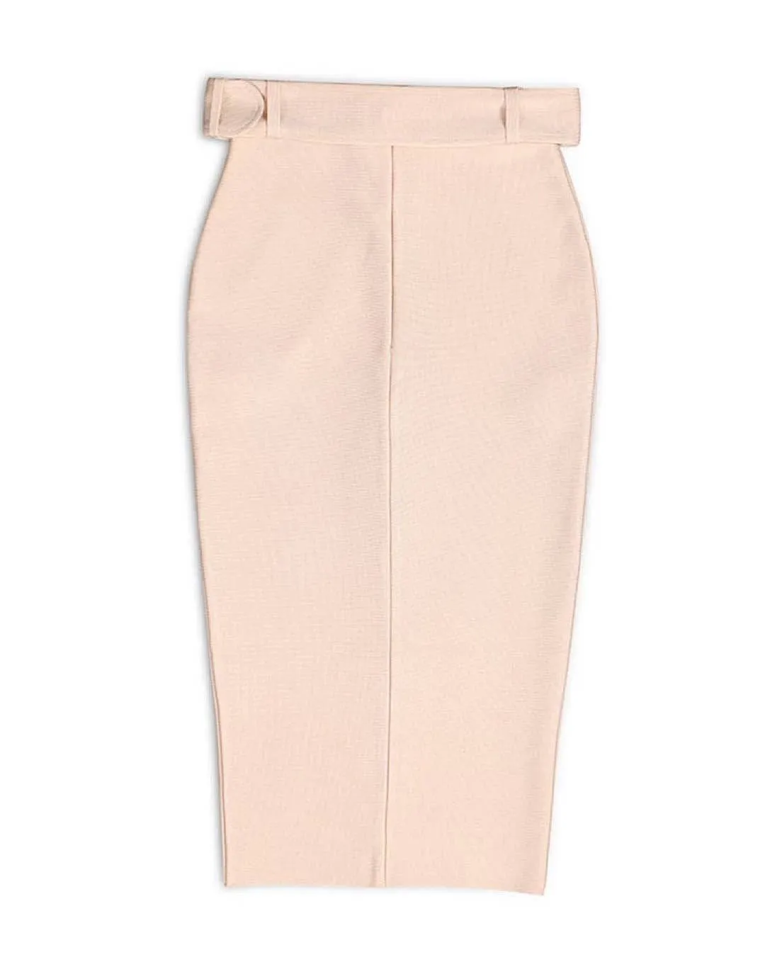 Belted Slit Bandage Midi Skirt