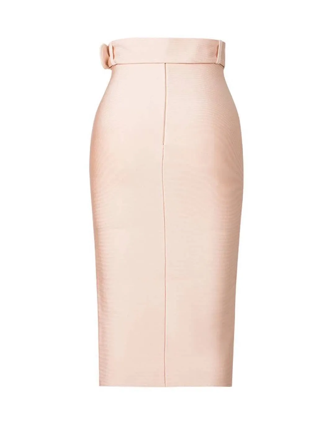 Belted Slit Bandage Midi Skirt