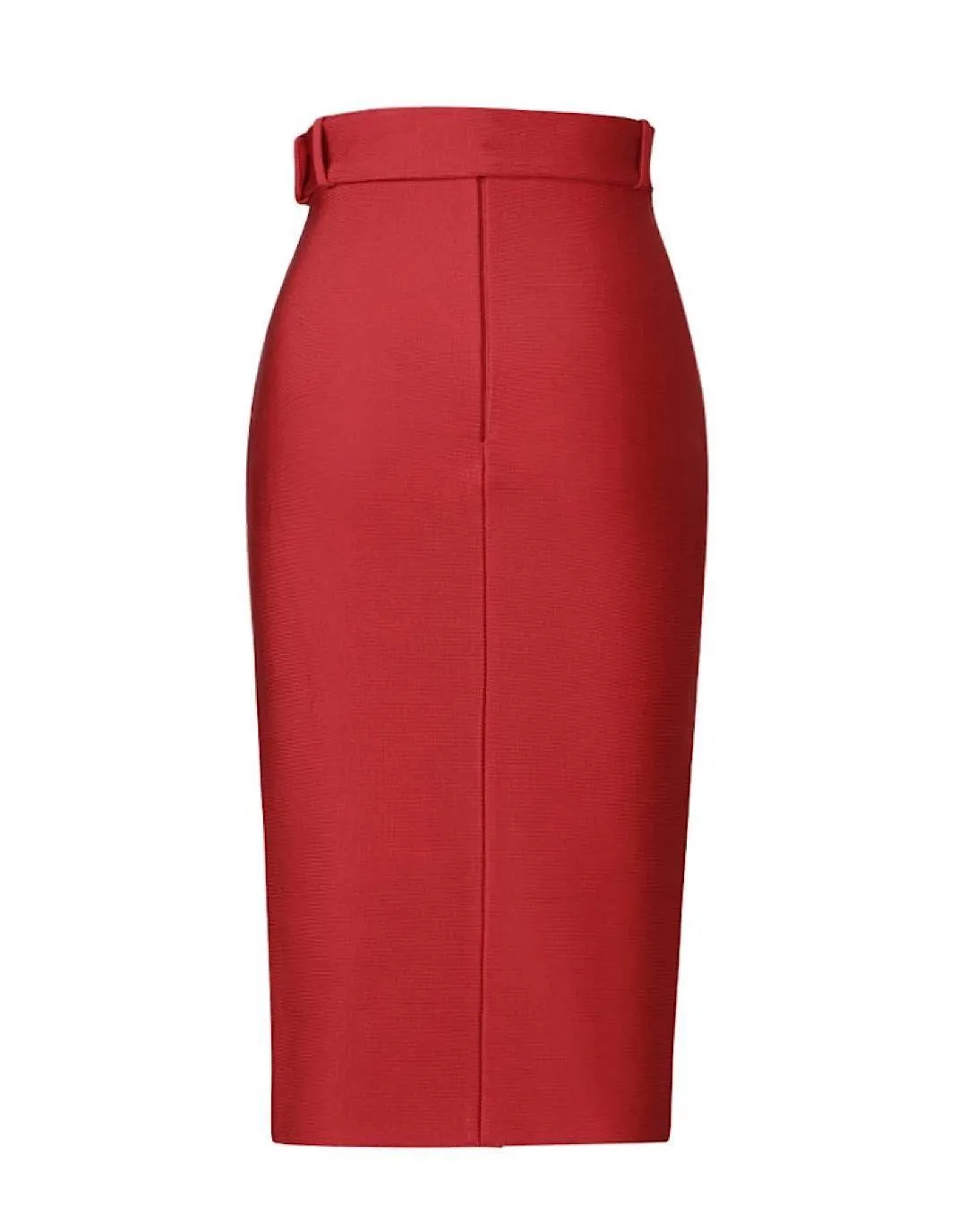 Belted Slit Bandage Midi Skirt