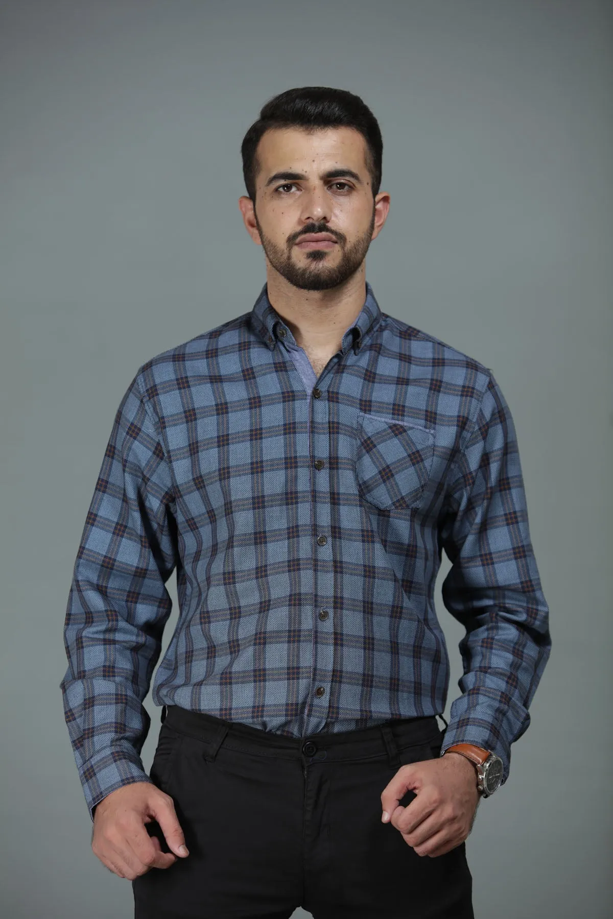 Blue Casual Shirt FS Regular Fit