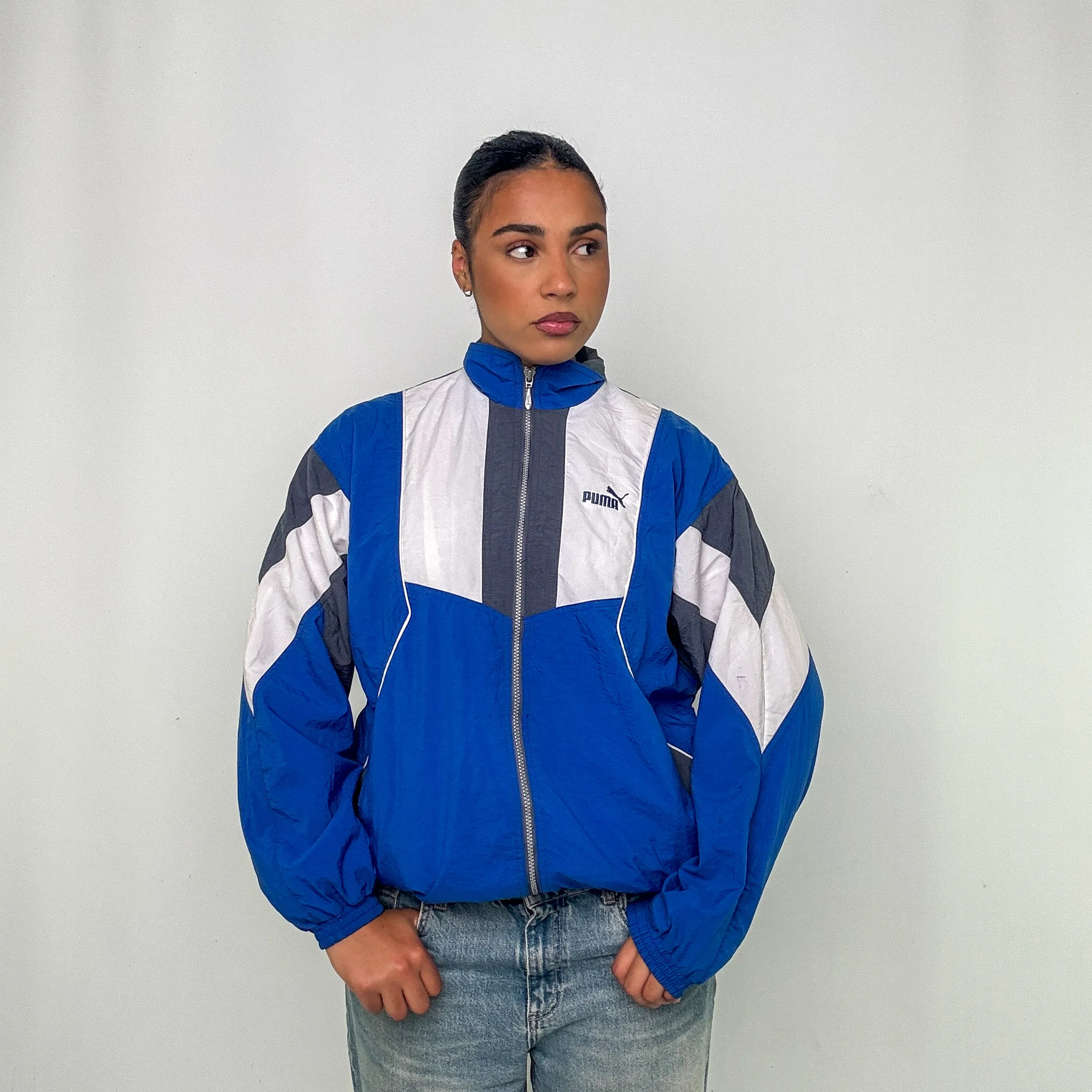 BLUE Y2KS PUMA TRACK JACKET (