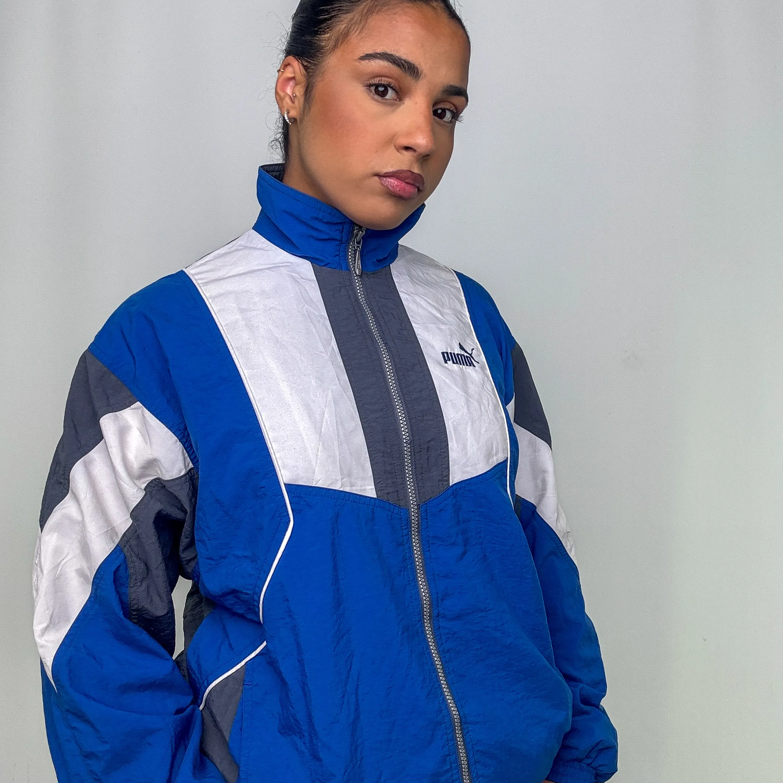 BLUE Y2KS PUMA TRACK JACKET (