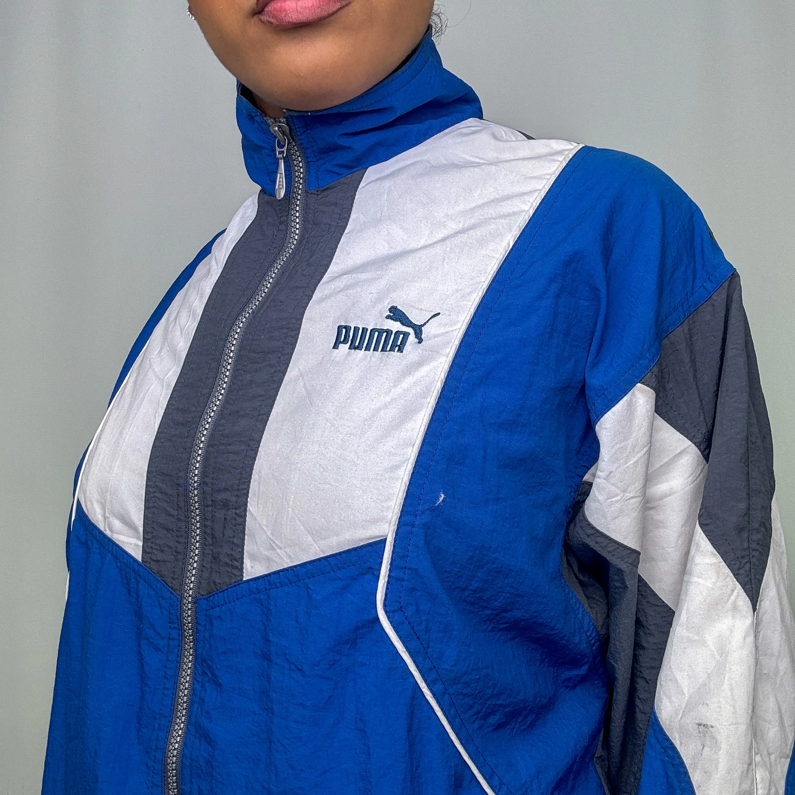 BLUE Y2KS PUMA TRACK JACKET (