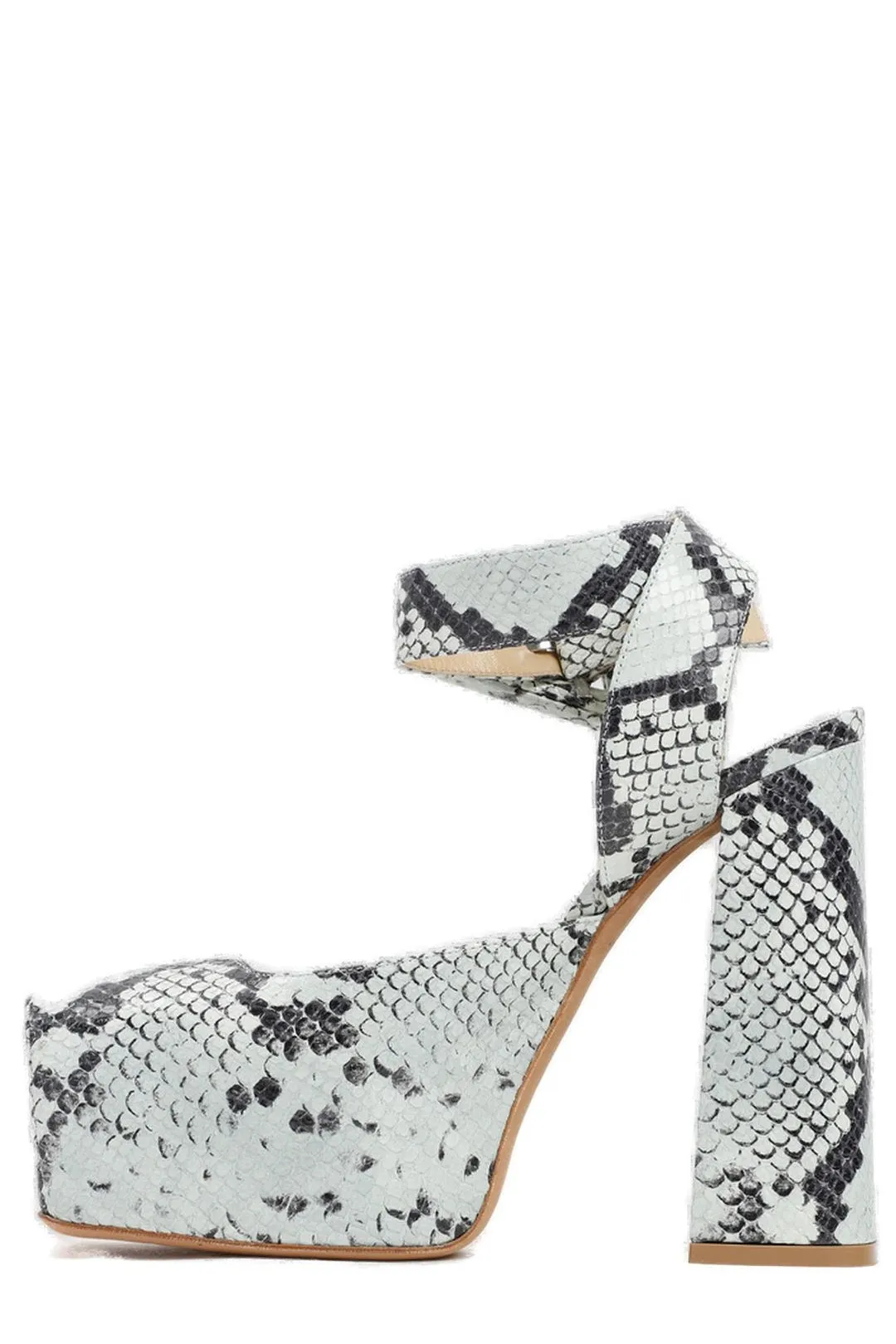 Bottega Veneta Animal Printed Squared Toe Pumps