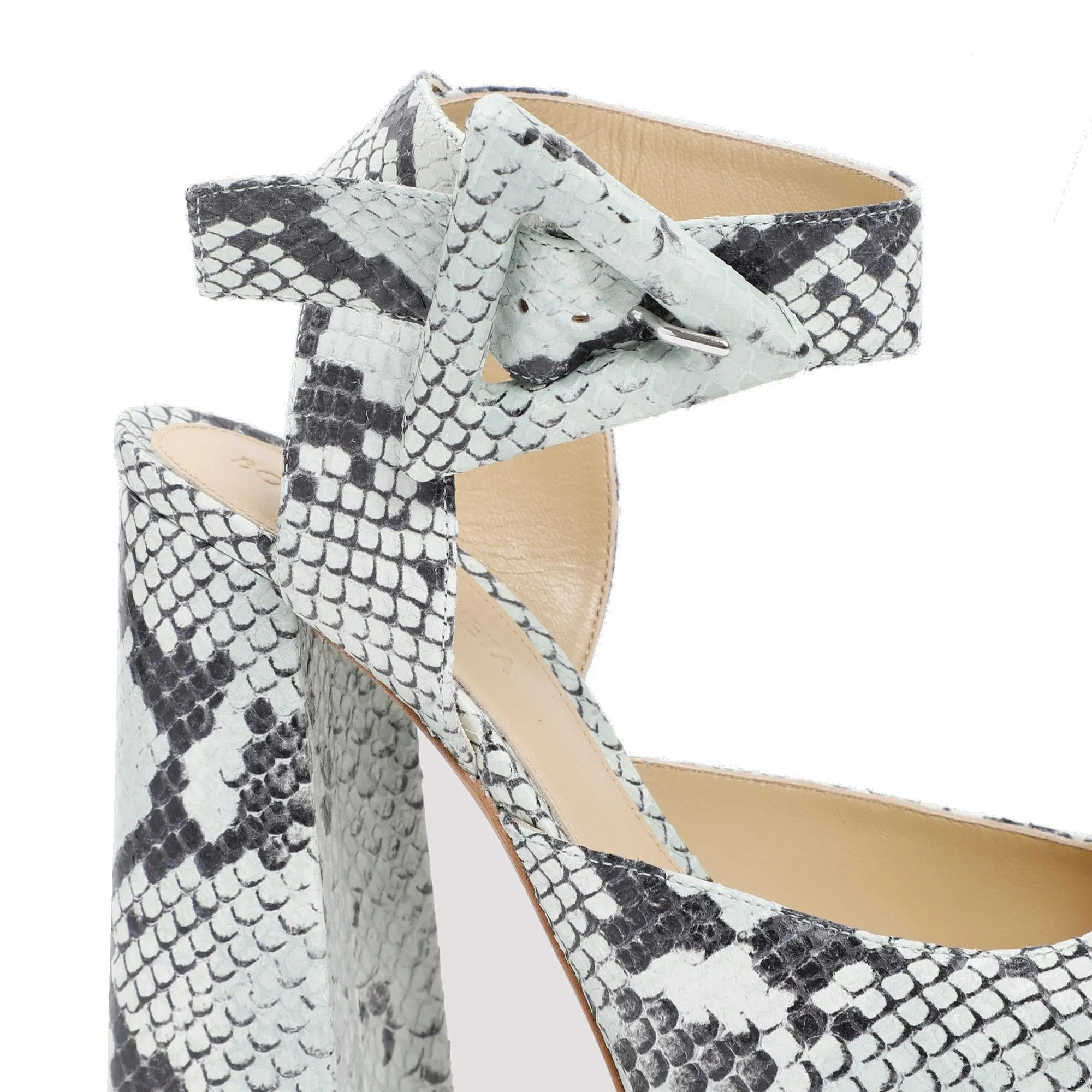 Bottega Veneta Animal Printed Squared Toe Pumps