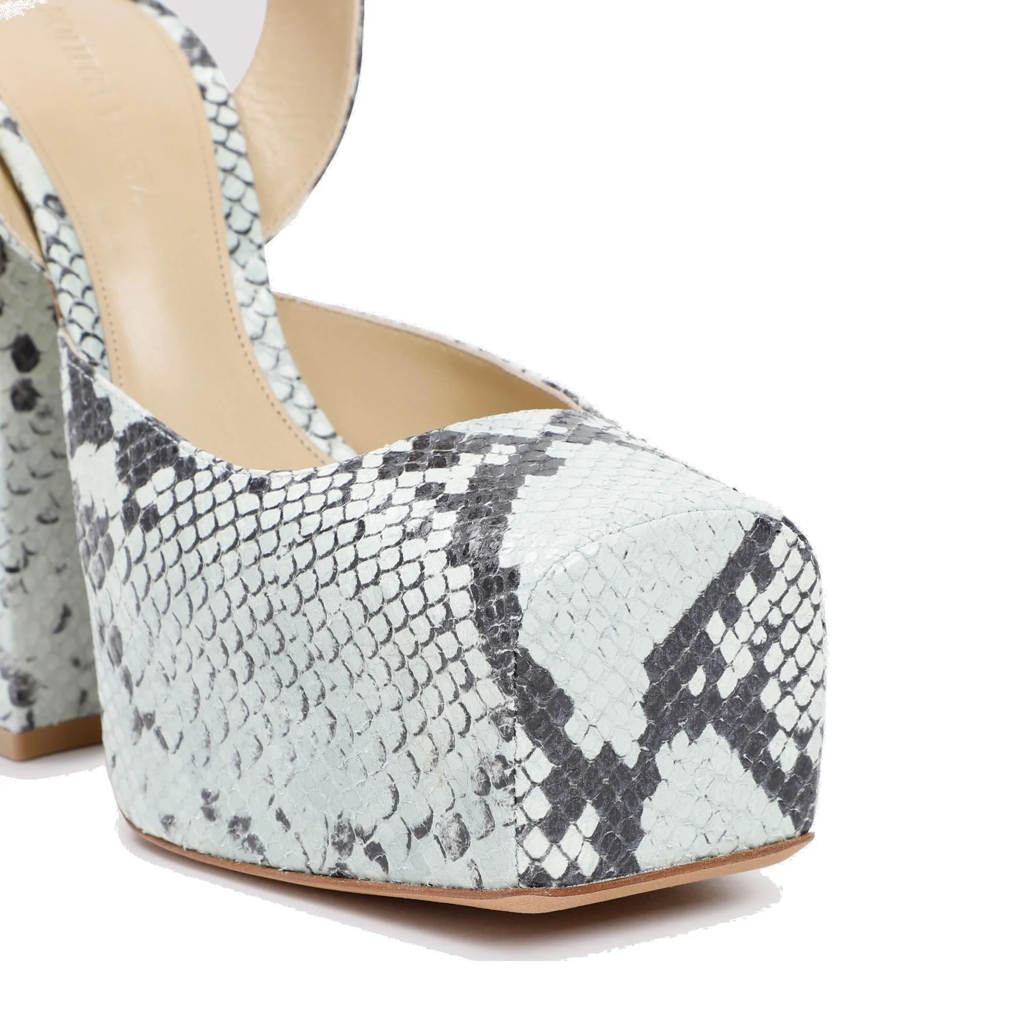 Bottega Veneta Animal Printed Squared Toe Pumps