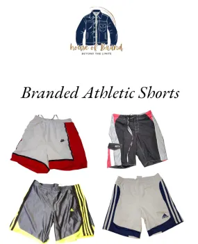 Branded athletic shorts