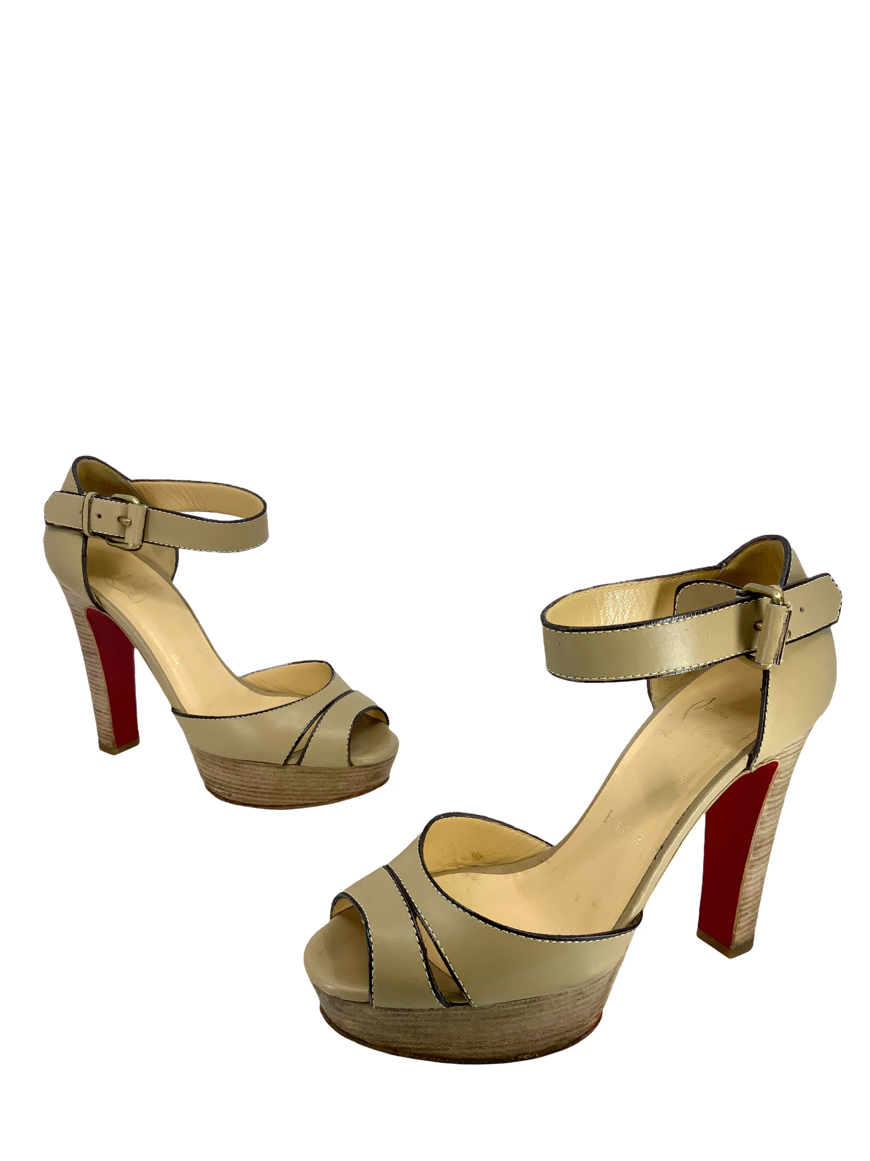 Christian Louboutin Woodaola Platform Sandals Size 7