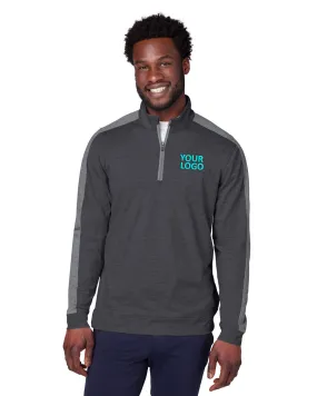 Custom Puma Men's Cloudspun Quarter-Zip, Puma Black Heather