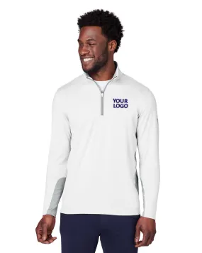 Custom Puma Men's Gamer Golf Quarter-Zip, Bright White