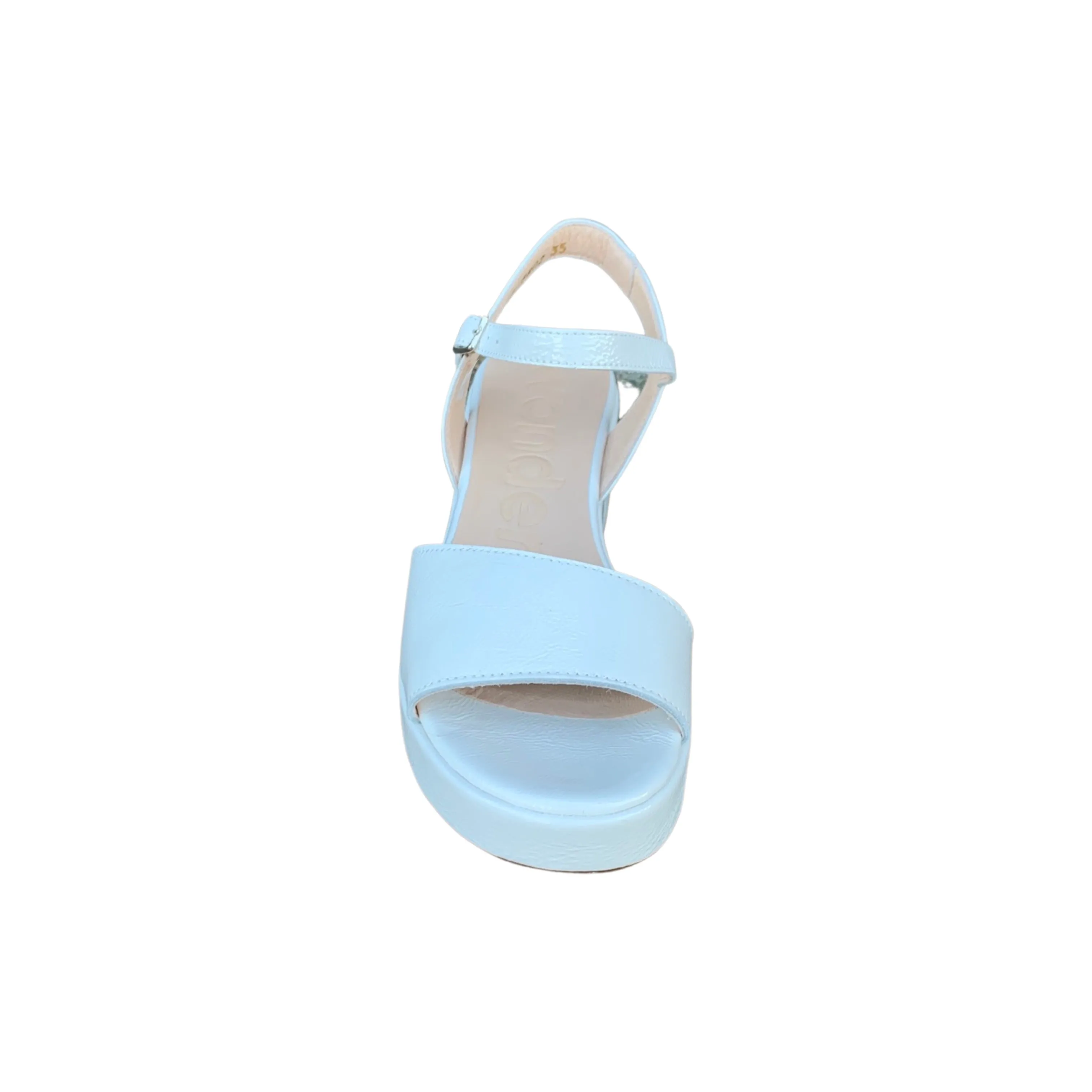 D8802 White Block Heel