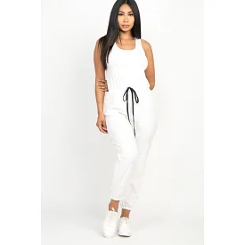 Elasticized Waist Jogger Jumpsuit