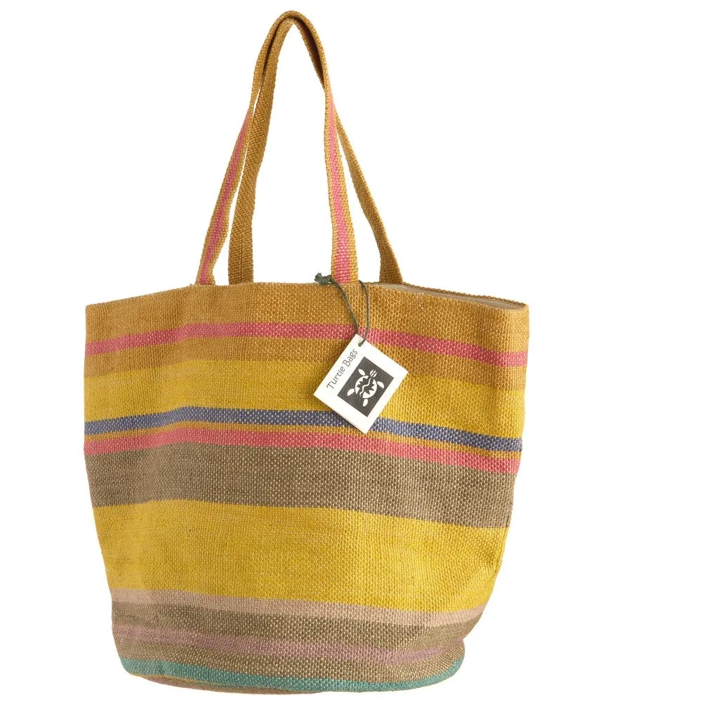 Fair Trade handwoven Ochre Jute Bag – Turtle Bags