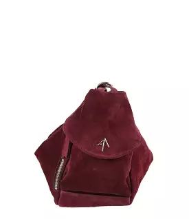 Fernweh Backpack Suede, Burgundy