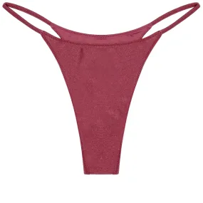 Frankies Bikinis Shine BottomDusty Rose