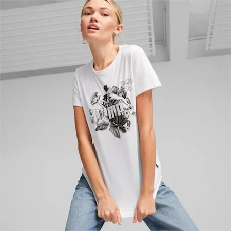 Frozen Flower Women's Tee | Puma White | PUMA Shop All Puma | PUMA 