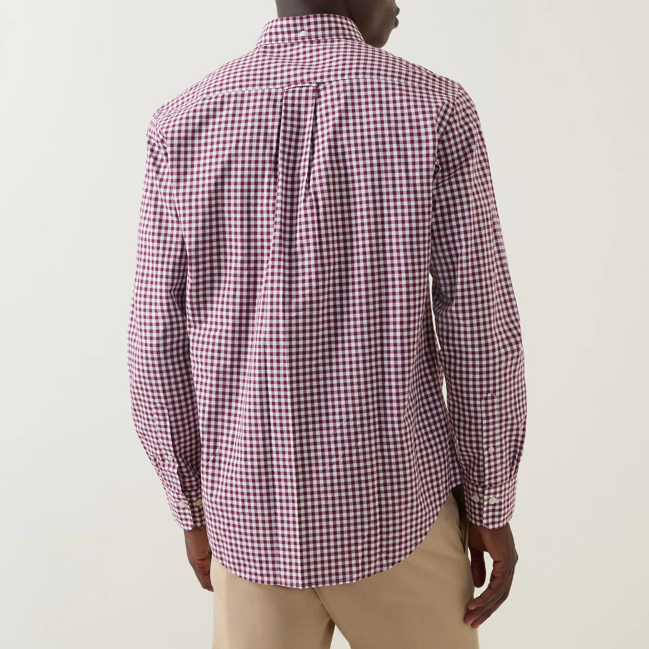 GANT Gingham Single-Cuff Casual Shirt - Wine