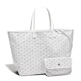 Goyard Saint Louis PM Tote Bag White