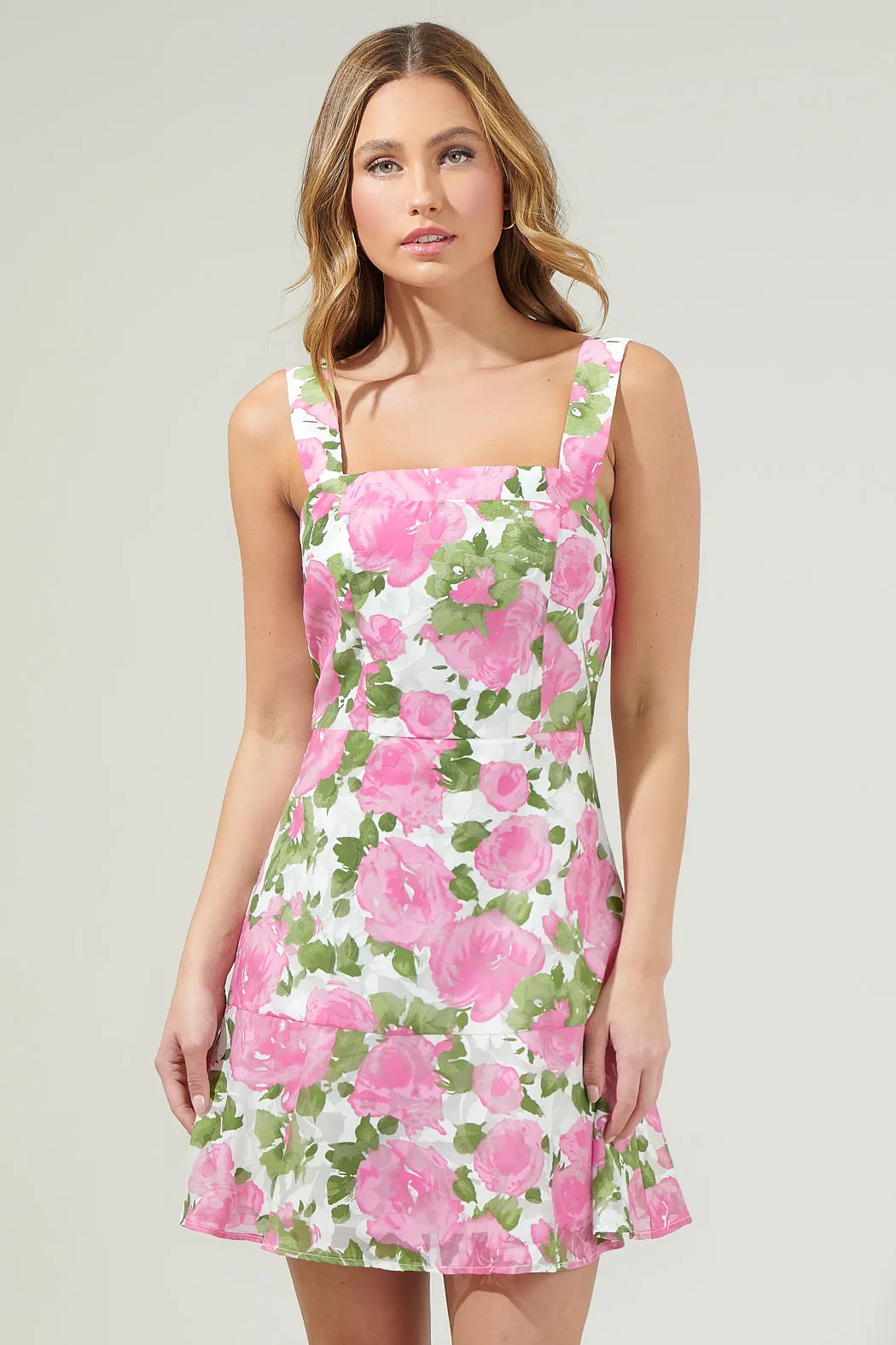 Hollin Floral Flare Mini Dress