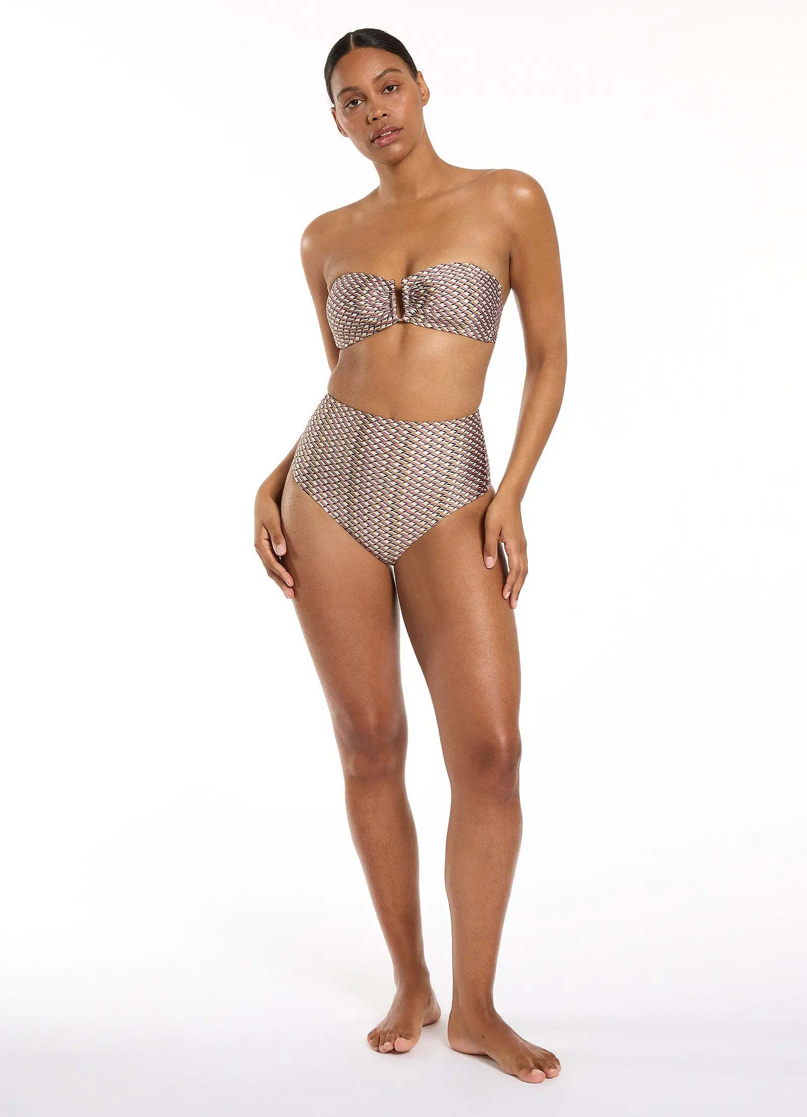 Infinity High Waist Bikini Bottom - Kelp