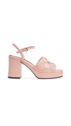 Interlocking G Stud Sandal - Pink