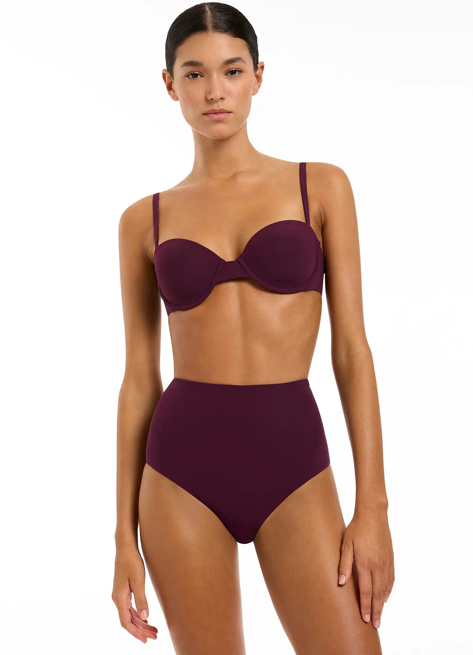 Jetset High Waisted Bikini Bottom - Port