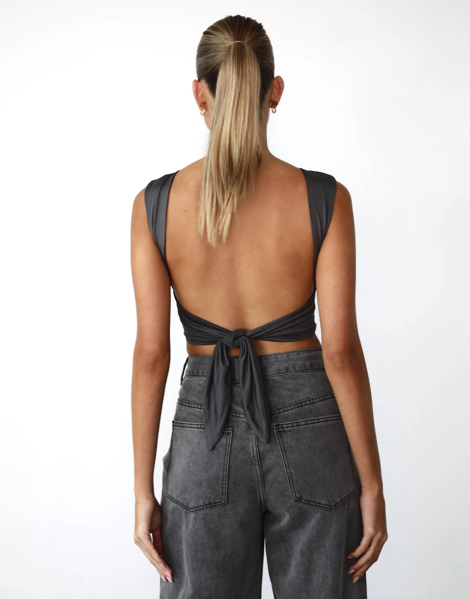 Kayce Crop Top (Slate)