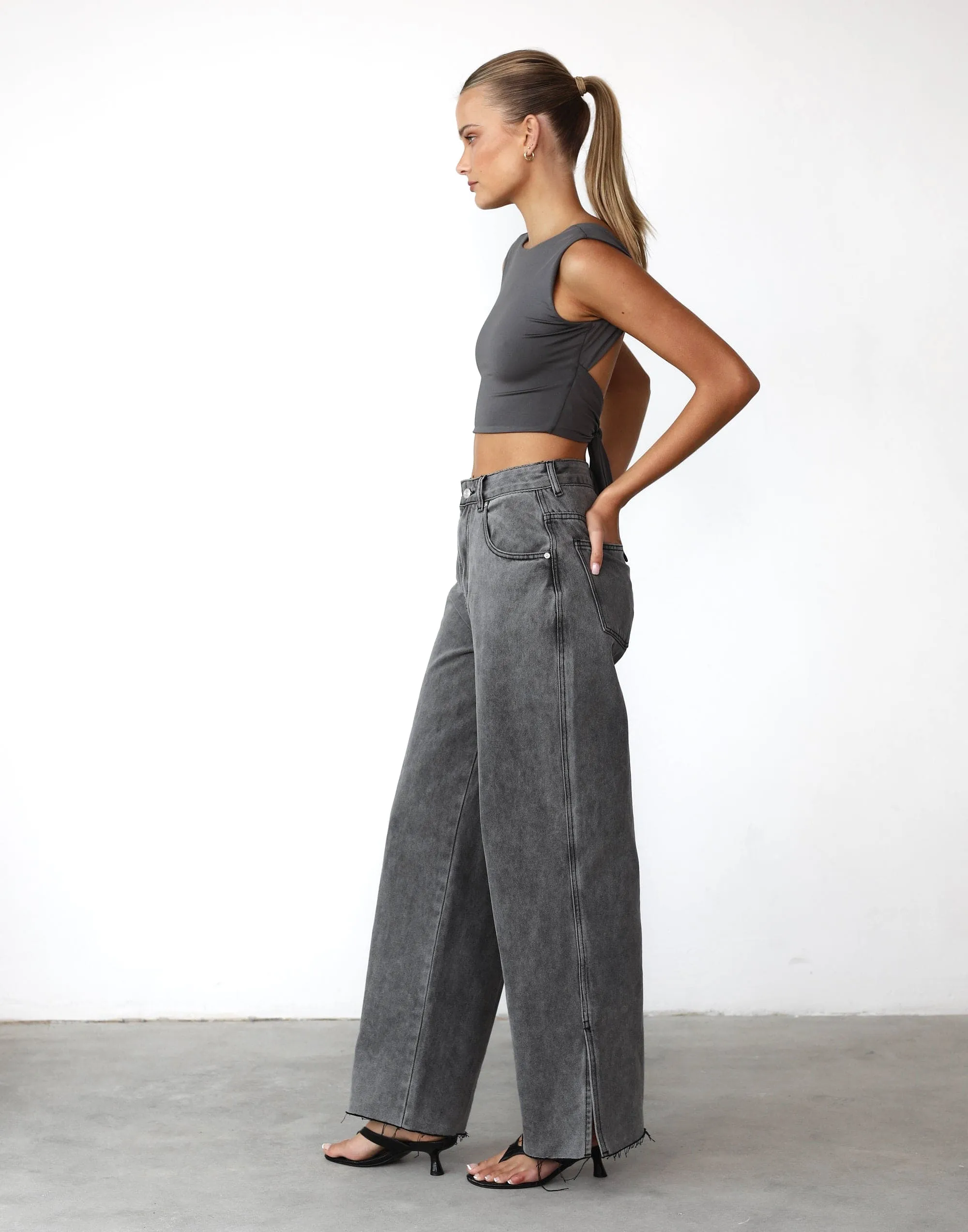 Kayce Crop Top (Slate)