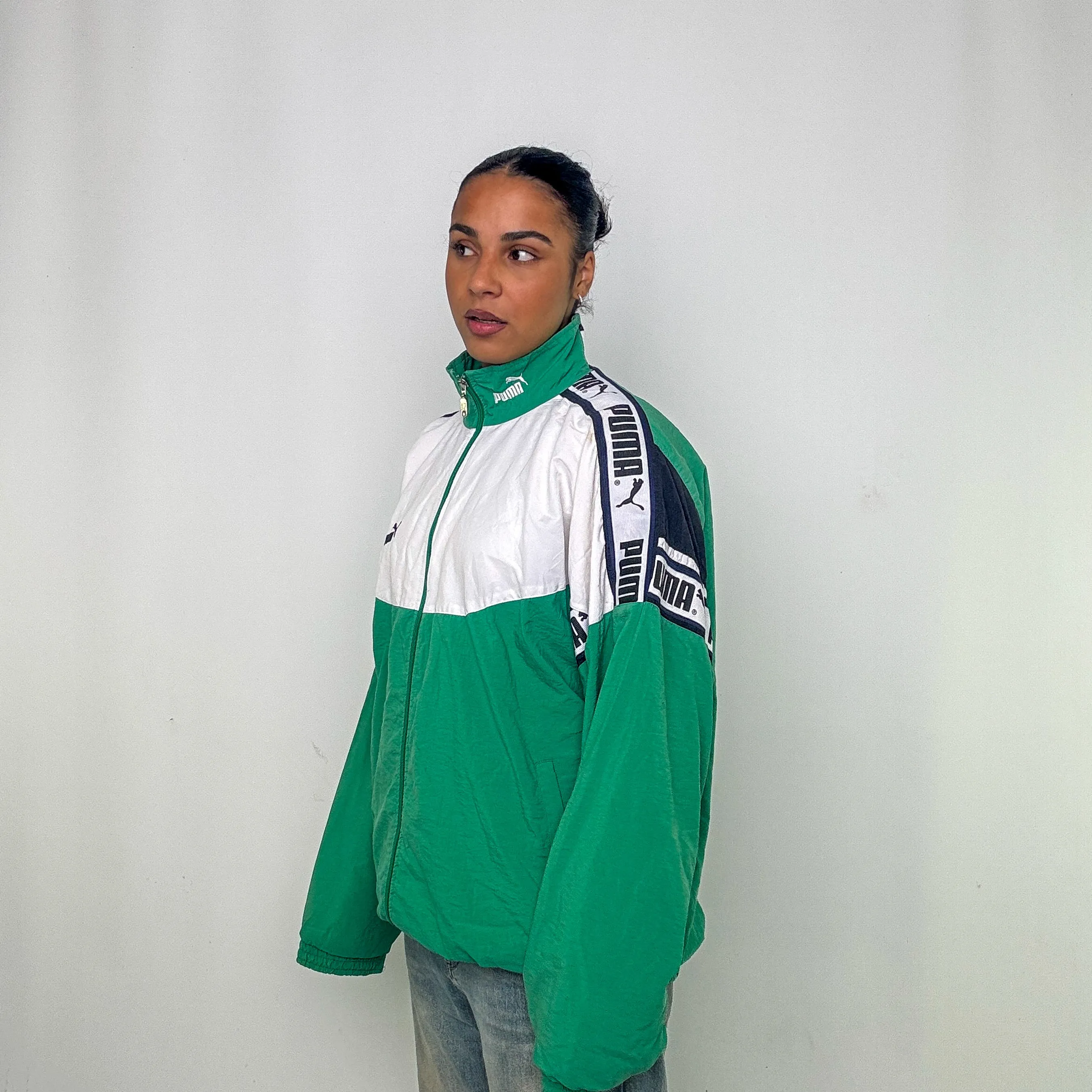 Light Green y2ks Puma Track Jacket (XL)