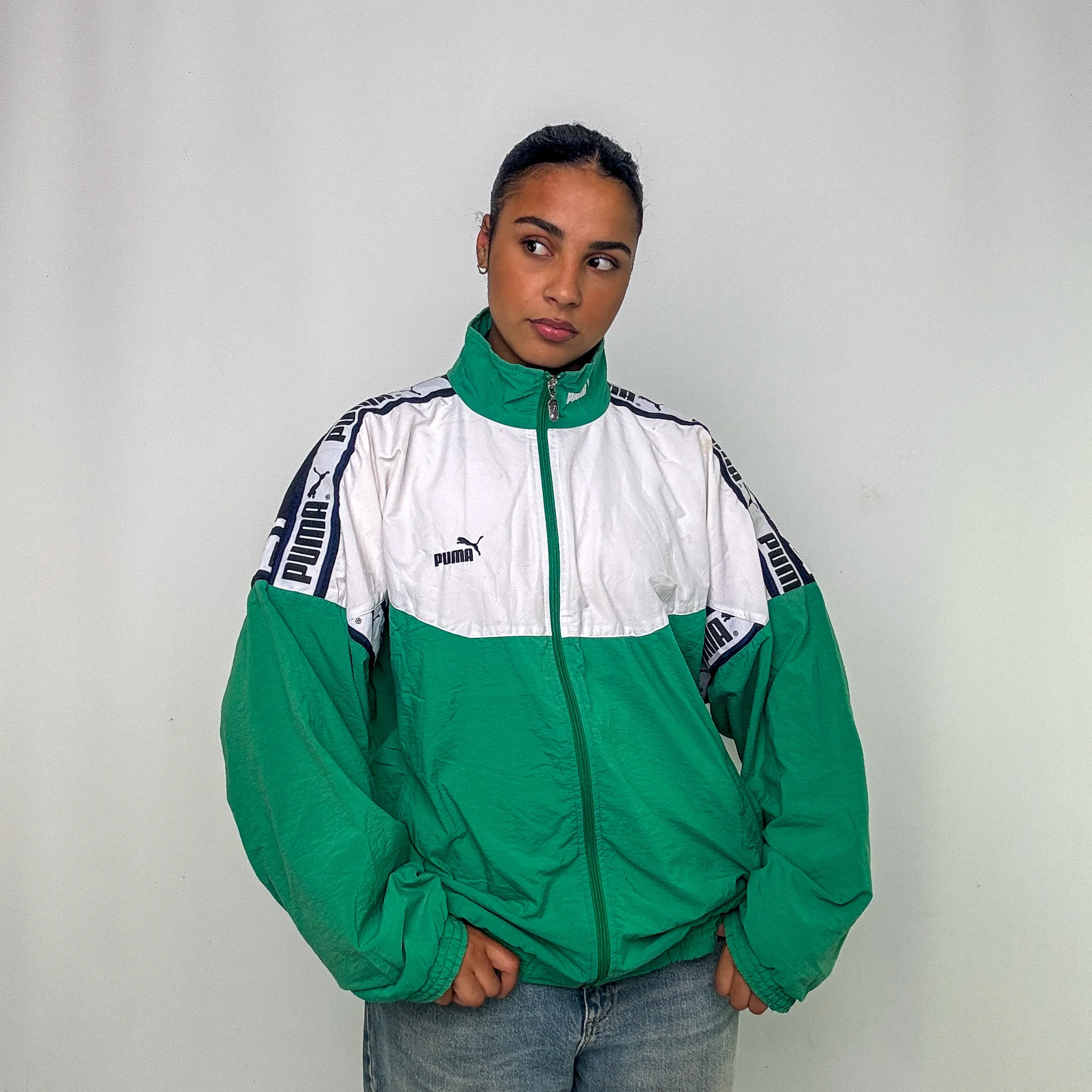 Light Green y2ks Puma Track Jacket (XL)