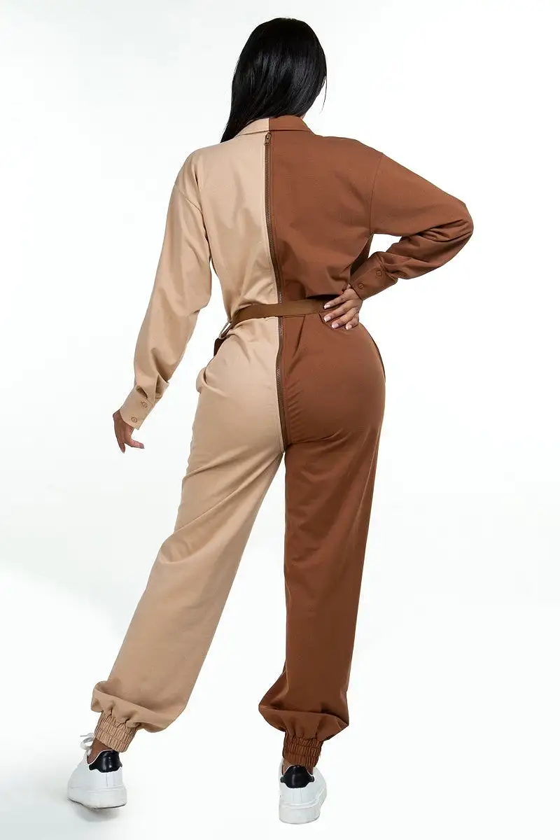 Long Sleeve Oversized Cozy Shirt Jumpsuit