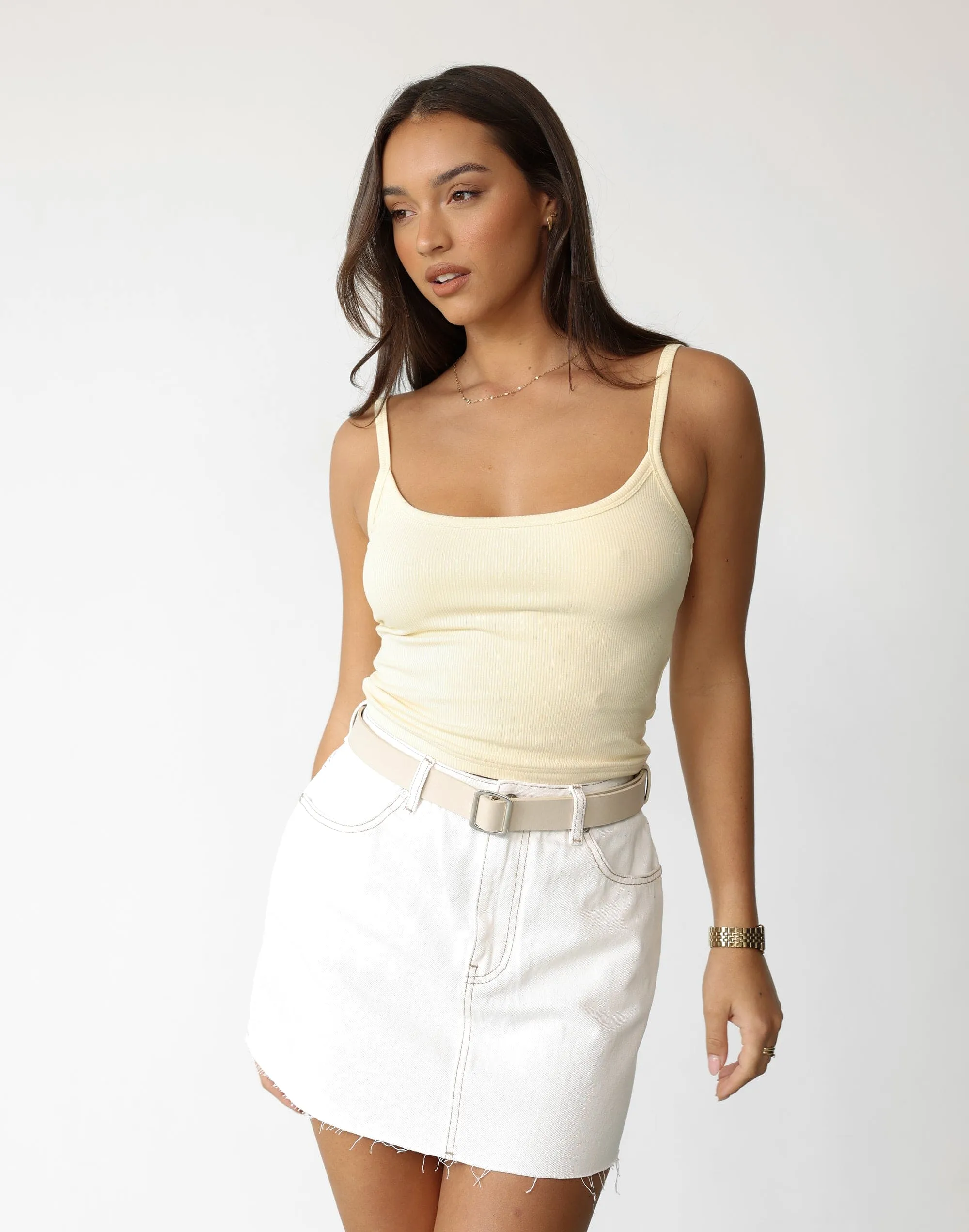 Malina Cami Top (Lemon)