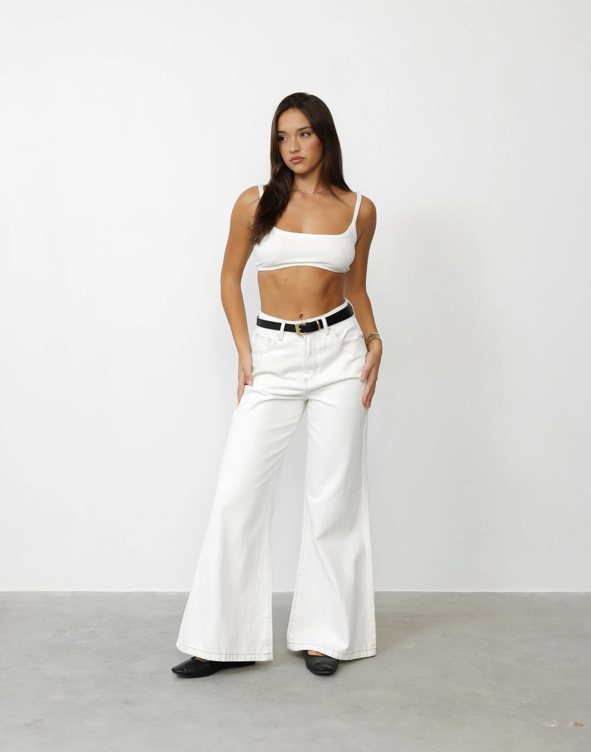 Malina Crop Top (White)