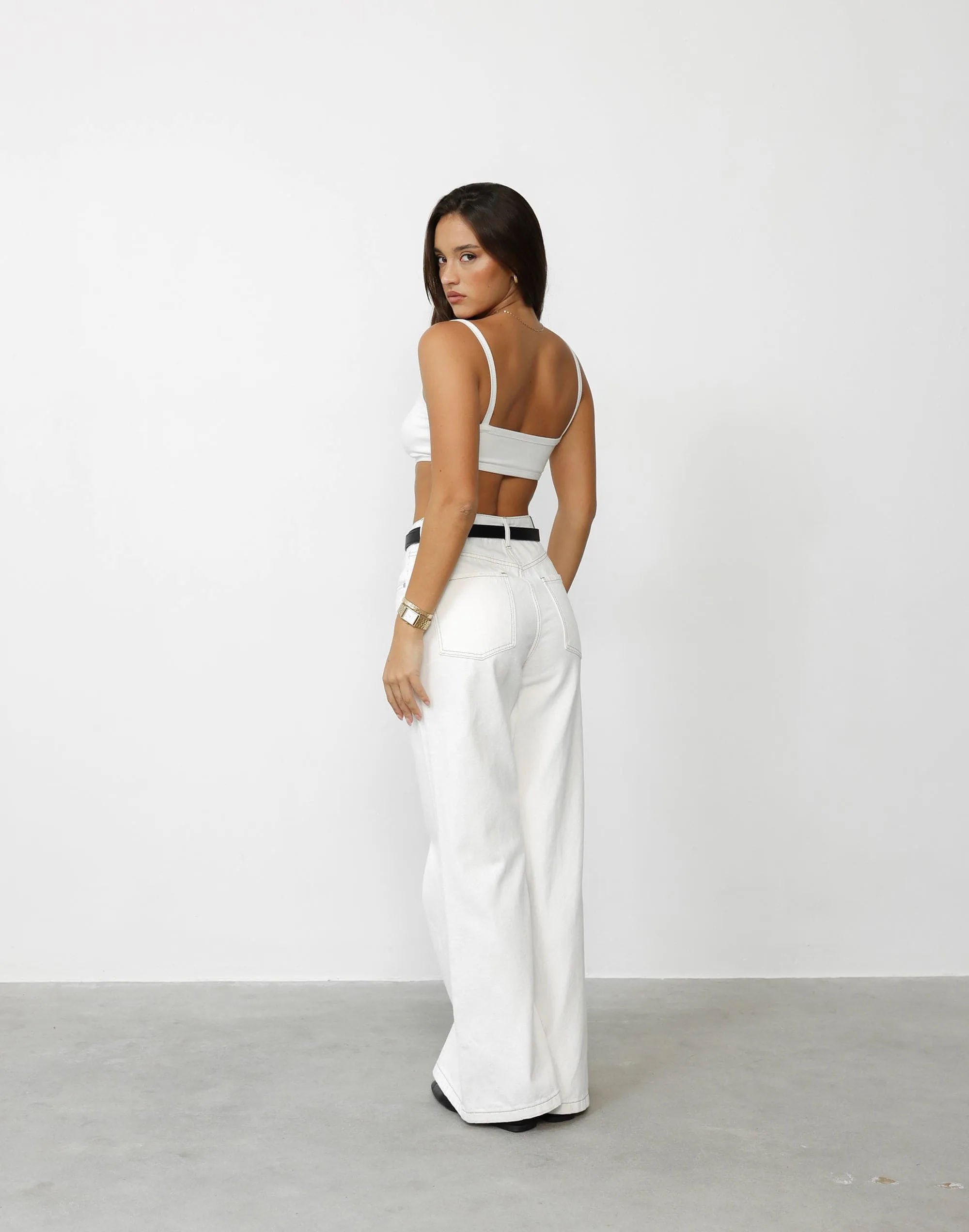 Malina Crop Top (White)