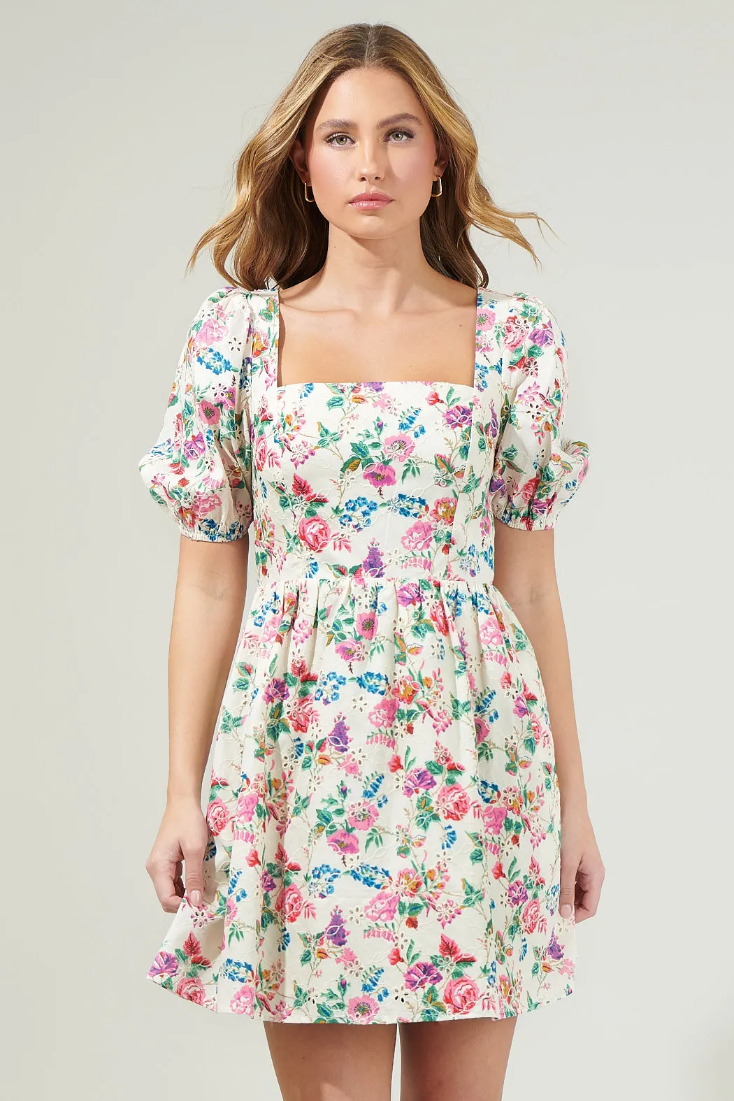 Marley Floral Eyelet Mini Dress