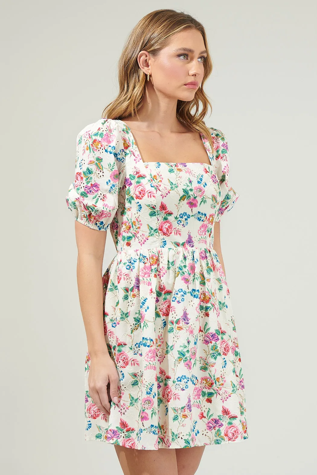 Marley Floral Eyelet Mini Dress